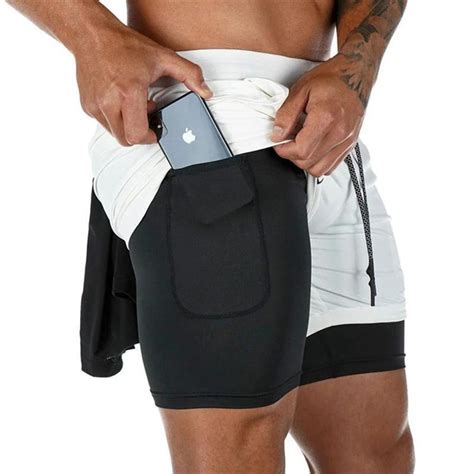 Shorts De Compressão Masculino Com Bolso .